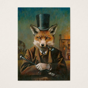 O cartão de visita Dapper do Fox ACEO
