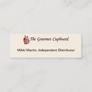 O cartão de visita do armário do gourmet