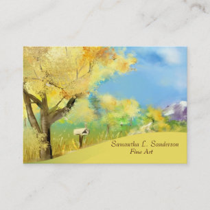 O cartão de visita do comerciante de arte