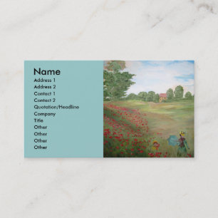 O cartão de visita do comerciante de arte
