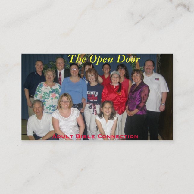 O cartão de visita do estar aberto (Frente)