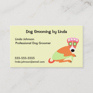 O cartão de visita do Groomer do cão