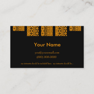 O cartão de visita do homem