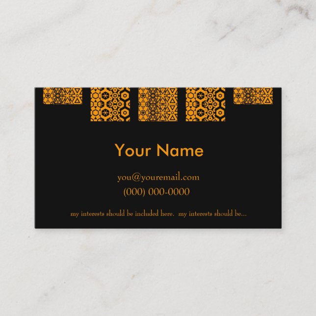 O cartão de visita do homem (Frente)