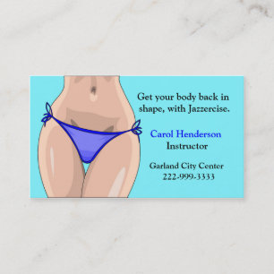 O cartão de visita do instrutor do exercício