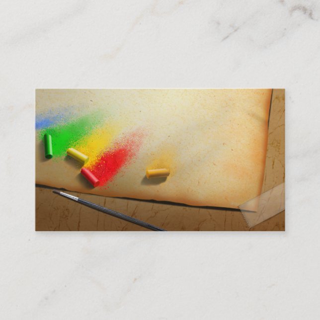 O cartão de visita do pintor tradicional do (Frente)