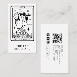 O Cartão de Visita Tarot do Artista de Tatuagem