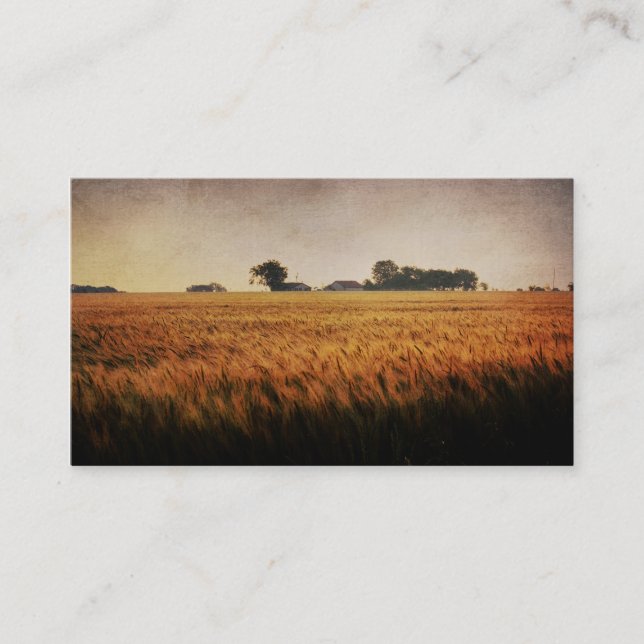 O cartão de visita velho da fazenda da família (Frente)