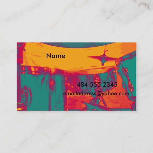 O cartão do baterista (Frente)