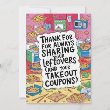 O Cartão do Comilão Companheiro de Quarto