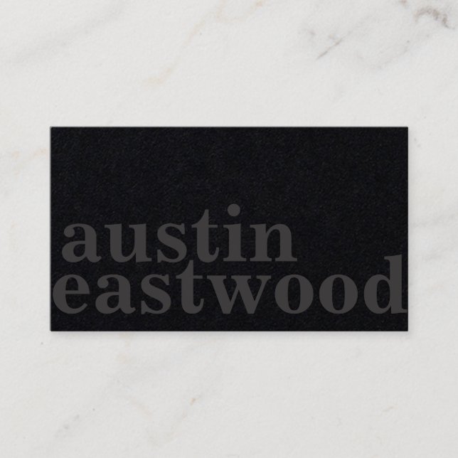 O cartão do corte do barbeiro - toda preto tudo (Frente)