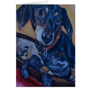 O cartão do Dachshund