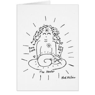 O cartão do gato do curandeiro