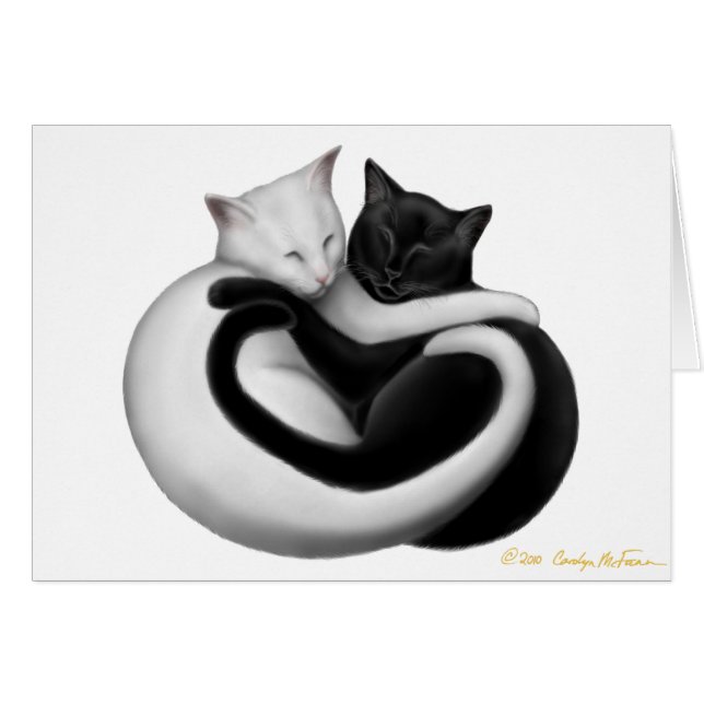 O cartão dos gatos do amor (Frente Horizontal)