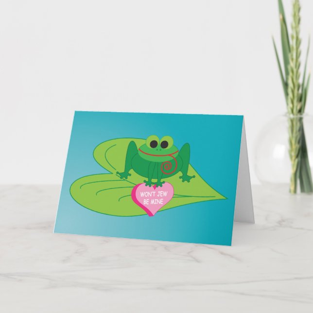 O cartão dos namorados judaicos: O judeu não será (Frente)