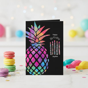 O Cartão Estético "Party Pineapple"