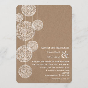 O cartão inspirou os globos da guita que Wedding o