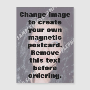 O cartão magnético personalizado da foto faz seu