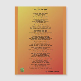 O Cartão Magnético Salad Bowl