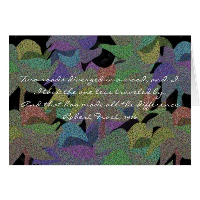 O cartão não tomado da estrada (Frente horizontal)