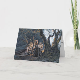 O cartão "O Anjo e os Pastores" do Tissot