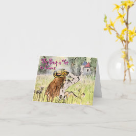 O cartão "O melhor ainda está para vir"