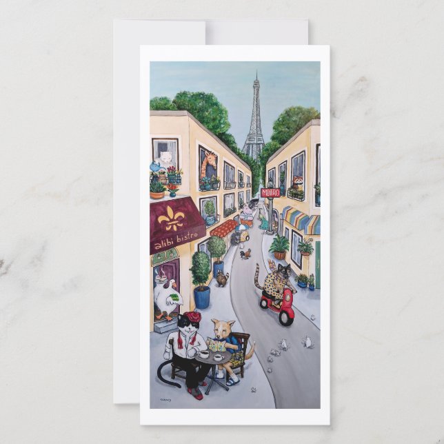 O cartão Paris Cafe (Frente)