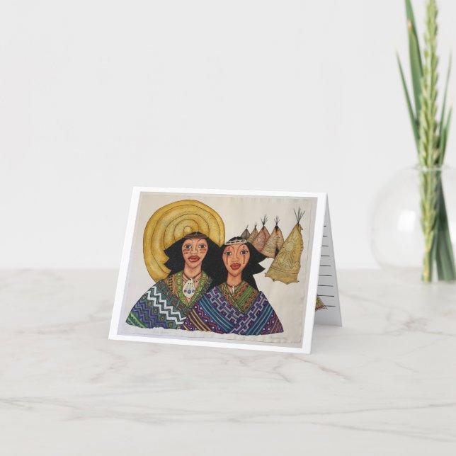 O cartão postal colorido dos dois índios (Frente)