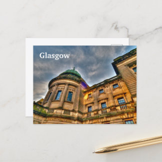 O cartão postal da Biblioteca Mitchell, Glasgow, E