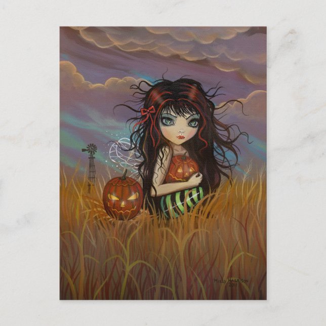 O Cartão Postal da Fada do Halloween (Frente)