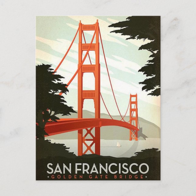 O cartão postal da Ponte Golden Gate (Frente)