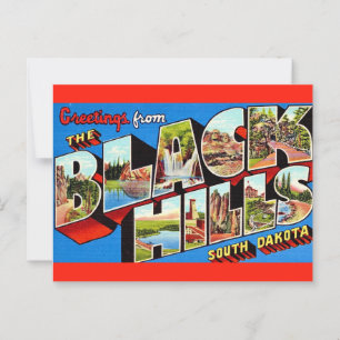 O cartão postal de cumprimentos de Black Hills