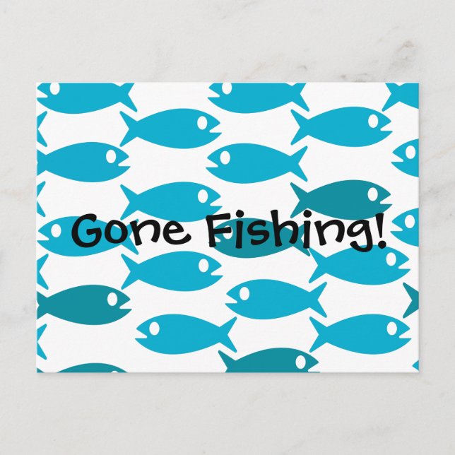 O cartão postal de peixe ficou com o peixe! (Frente)