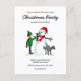 O Cartão-postal do Convite de festas de Natal Snow