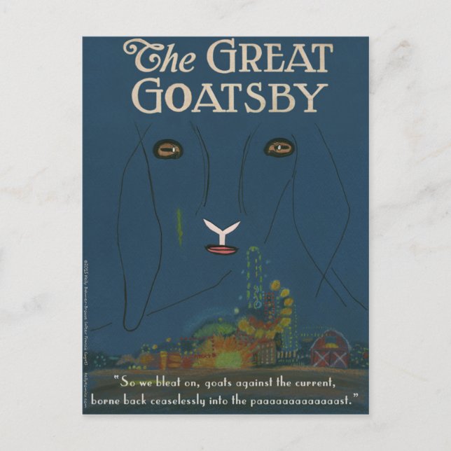 O cartão postal do Excelente Goatsby (Frente)