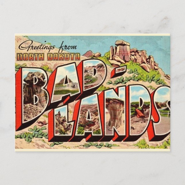 O cartão postal do Parque Nacional Badlands (Frente)