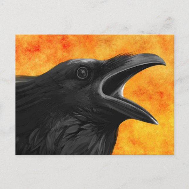 O cartão postal do raven (Frente)