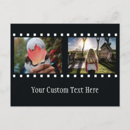 O cartão postal "tira de filme" de 2 FOTOS e TEXTO