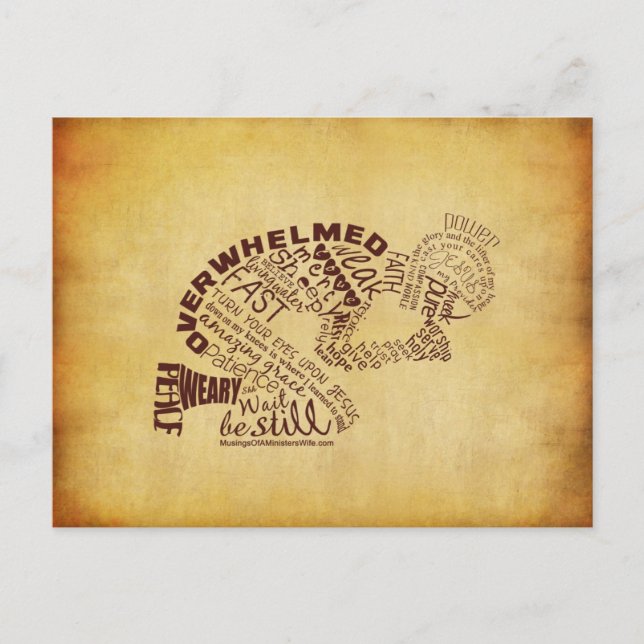 O cartão Praying da mulher (vintage) (Frente)