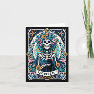 O Cartão Tarot da Mulher do Gato Esqueleto Mãe de