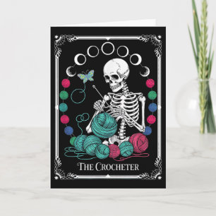O Cartão Tarot do Crocheter Design de Fio Divertid