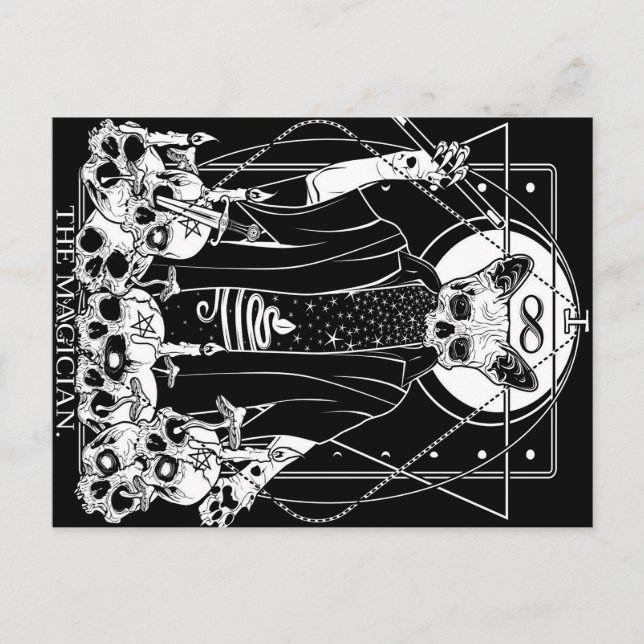 O Cartão Tarot Mágico |Design de Gato Gato (Frente)