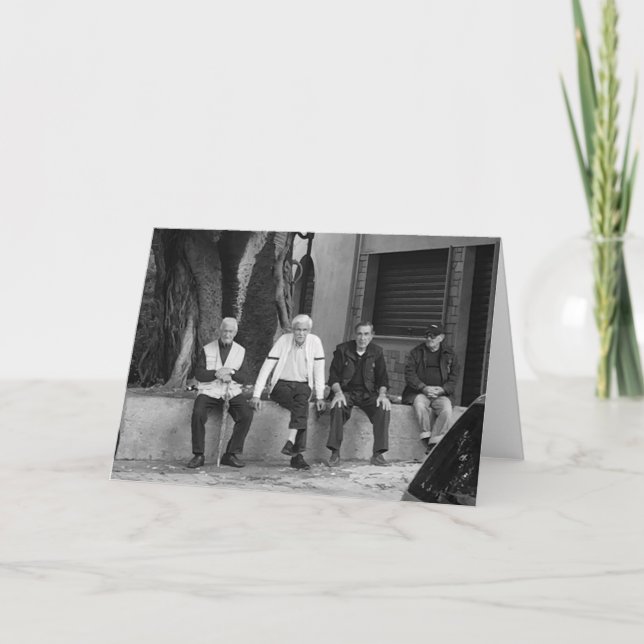 O cartão vazio aposentado dos homens sicilianos (Frente)