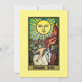 O Cartões de agradecimentos Amarelo da Placa Tarot