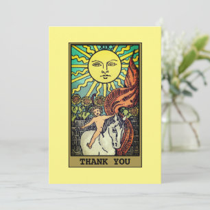 O Cartões de agradecimentos Amarelo da Placa Tarot
