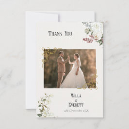 O Cartões de agradecimentos De Casamento Do Jardim