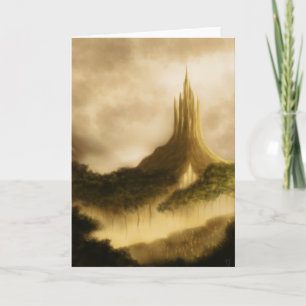 o cartões de arte da fantasia do reino elven