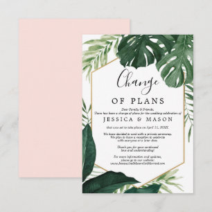 O Casamento de Monstera Tropical Adiou o Anúncio