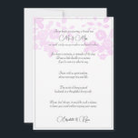 O Casamento Deseja Cartão de Advertência de Amor e<br><div class="desc">Cartões de casamento bonito para seus convidados adicionarem seus conselhos e desejos. Que maneira fofa de se lembrar do seu dia especial. Lindas rosas rosa em branco.</div>