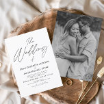 O Casamento do Convite Elegante de Foto Preta Bran<br><div class="desc">O Primavera de Casamento Negro e Branco ou a Foto de Casamento de Verão ou Convites de Imagens - inclui uma bela e elegante tipografia de roteiro com uma cor moderna,  simples e clássica,  para a celebração especial do dia do Casamento.</div>